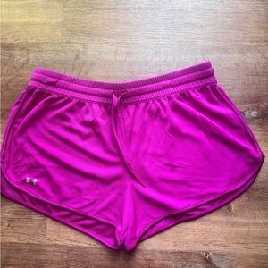 Under Armour Women's Fuchsia Athletic Shorts